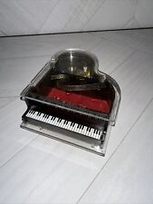 Vintage 1980's Clear Lucite Piano Music Box Works Beautiful Piece picture