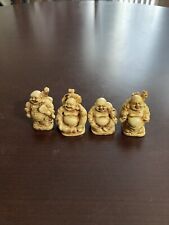 4 Japanese Netsuke Oriental Figurines 1.25