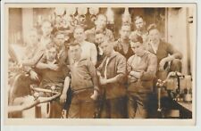 RPPC WWI era Group of Men likely Philly Navy Yard control panel real photo card picture