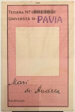 PAVIA ASSISTENTI UNIVERSITARI TESSERA A.XII° 1934 ASSOCIAZIONE DELLA SCUOLA picture