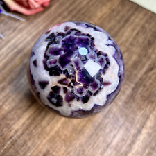 775G Natural Dream Amethyst Quartz Crystal Sphere Display Healing 81mm 5th picture