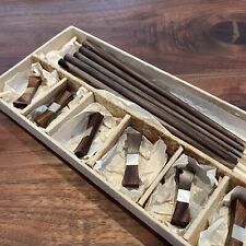 Vintage Japanese Chopsticks and Rests Set with Mother of Pearl in Original Box picture
