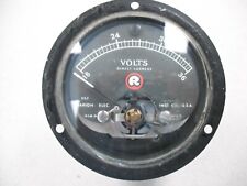 WWII ERA AIRCRAFT ELECTRIC VOLT GAUGE RECOVERED FROM CRASHED MILITARY PLANE picture