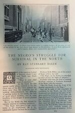 1908 Black Struggle for Survival in the North illustrated picture