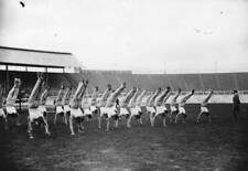 Norwegian gymnasts action walking hands 1908 London Olympics 1908 Old Photo picture