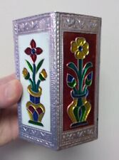 Fancy Floral Colorful Vintage Box Hexagonal Pen Stand Holder  picture