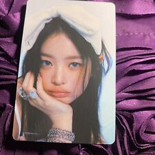 HANNI NEWJEANS SKY BLUE Edition Celeb K-POP Girl Photo Card Pouty Bow picture