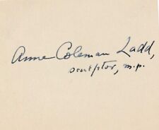 Anna Coleman Ladd-Vintage Signed Card (Sculptor, Designed Prosthetic Limbs WWI S picture