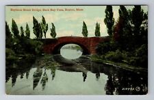 Boston, MA-Massachusetts, Boylston St Bridge Back Bay Fens, Vintage Postcard picture