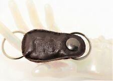 Vintage Faux Leather 100 Gates Detachable Double Keyring Keychain picture