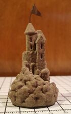 Vintage Sandcastle Sand Castle Sculpture Real Sand 8” w/ flag picture