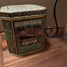 Vintage Ocean Queen Blend Coffee Tin picture
