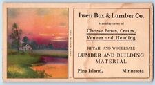 Pine Island Minnesota Postcard The Meadow Pond Iwen Box & Lumber Co. Inkblotter picture