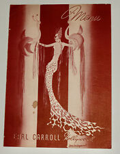 Earl Carroll Hollywood menu vintage used distress  picture