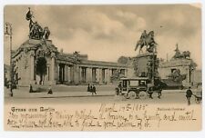 Gruss Aus Berlin Postcard From March 1905 National Monument, Mailed to Iowa picture