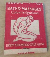VTG 1950's MATCHBOOK~BROOK'S Oxford BATHS~So CAL~Colon IRRIGATIONS picture