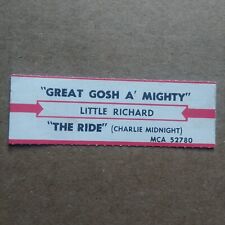 LITTLE RICHARD Great Gosh A Mighty JUKEBOX STRIP Record 45 rpm 7