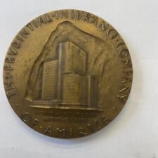 Prudential Insurance Company 3 Inch Bronze Medallion 1952 Old picture