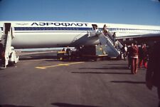 1981 Soviet Russia USSR Airplane Tarmac Airport #2 Vintage 35mm Ektachrome Slide picture