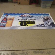 VINTAGE 1990's COORS LIGHT Beer Poster The Silver Bullet Large  6 x 3 ft picture
