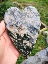 Stunning New Zealand Aotea stone Rare kyanite fuchite mix taonga Heart  Pounamu picture