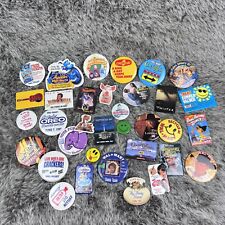 Vintage LOT of Walmart Button Pins Movie Product Advertising Country 80s and 90s picture