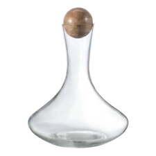 Elegant Glass Wine Decanter with Wooden Sphere Stopper Dinner Party Bar Decor' picture