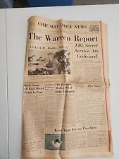 Chicago Daily News THE KENNEDY ASSASINATION STORY Warren Report Sept 28 1964 Og picture