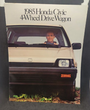 VINTAGE 1985 HONDA CIVIC 4-WHEEL DRIVE WAGON FOLD OUT BROCHURE picture