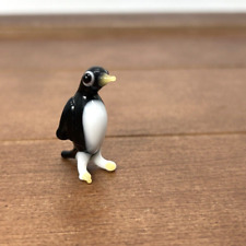 Vintage Miniature Handcrafted Glass Penguin Bird Sculpture Figurine picture