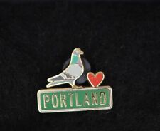 i love Portland Pigeon street sign enamel  pin picture
