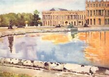 YVELINES. France. North Wing of Palace, Parterre D'Eau, Versailles 1916 print picture
