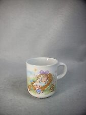 Vintage Russ Ceramic Porcelain Miniature Coffe Mug Cup Baby Basker Bunnies picture