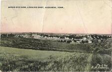 Postcard Iowa Audubon Bird's Eye View, Looking East c1907-15 Rare Publisher picture
