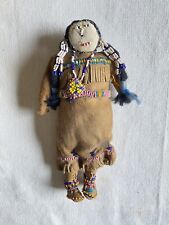 Antique Handmade Northern Plains Tribe Native American Indian Tanned Deer Doll picture