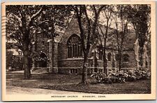 Methodist Church, Simsbury CT c1938 Vintage Postcard L14 picture