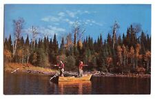 First Cast of the Day - Two Fishermen Fishing on Calm Lake, Row Boat picture