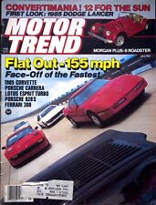FLAT OUT-155 MPH - MOTOR TREND MAGAZINE, JULY 1984 VOL. 36, NO.7 picture