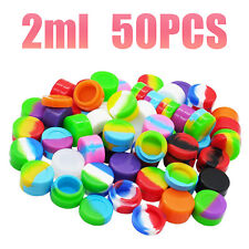 Silicone Container 2ml Jar Non-Stick Mixed colors 50pcs Round Wholesale lot picture