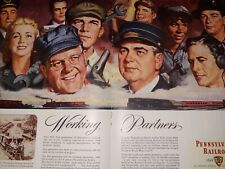 PARTNERS~ 1946 Pennsylvania Railroad Vintage Train Magazine Print Ad picture