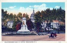 Peace Monument & US Capitol Washington D.C. Postcard picture
