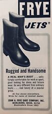 1965 Frye Boot Jets Leather A Real Man’s Boot PRINT AD 5” Vtg Art PROMO picture