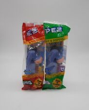 Vintage PEZ Disney Eeyore Toy Candy Dispenser LOT of 2 - Green & Red Packages picture