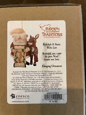 Jim Shore Rudolph Traditions Santa With List Ornament *New* (6006793) picture