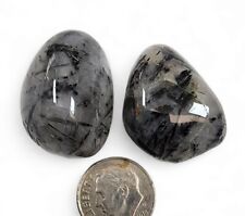Black Tourmaline Quartz Crystal Polished Stones Brazil 26.5 grams picture