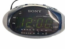 Sony ICF-CD831 CD Player Alarm Clock-AM/FM-Blue-Corded-Tested All Works picture