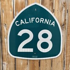 Vintage California 28 Lake Tahoe Highway Sign With Authentic CA Print Stamp picture