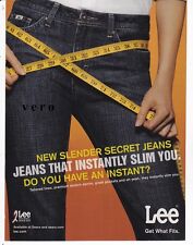 LEE jeans 2009 magazine print ad page clipping SLENDER SECRET slim you advert picture