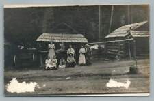 Lemon Springs Camp RPPC Umatilla County Oregon~Rare Log Cabin Photo 1910s picture