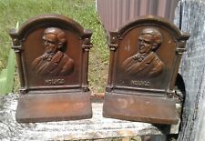 Rare Pair of Antique Bradley and Hubbard Cast Iron Bookends HOLMES 1920s picture